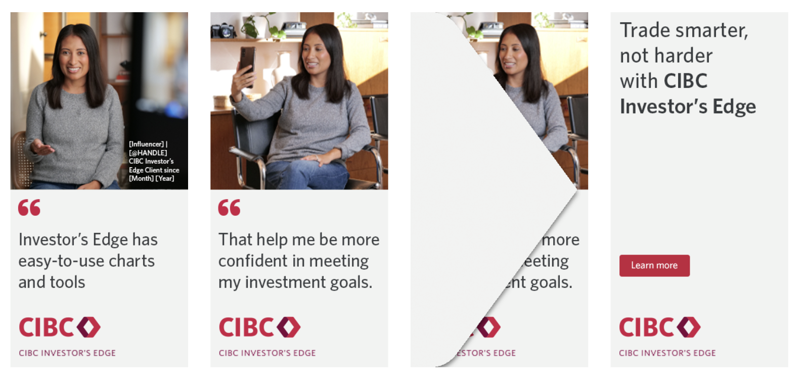 Banner and static digital ads built from the Investor's Edge photography
