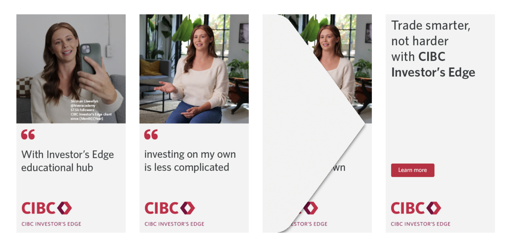 Banner and static digital ads built from the Investor's Edge photography