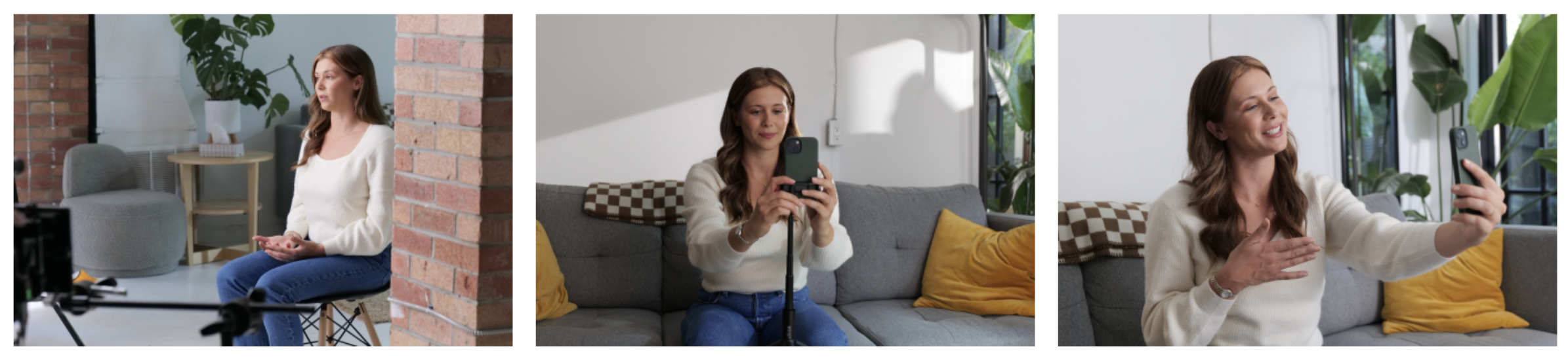On-set photography of talent for the Investor's Edge campaign